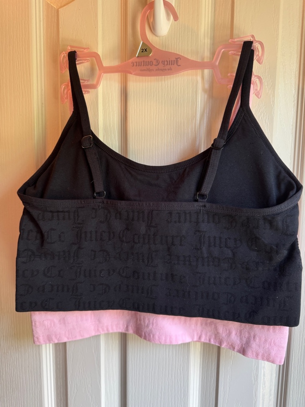 NWT JUICY COUTURE INTIMATE 2 BRA SET PINK & BLACK JUICY!! - Picture 3 of 5